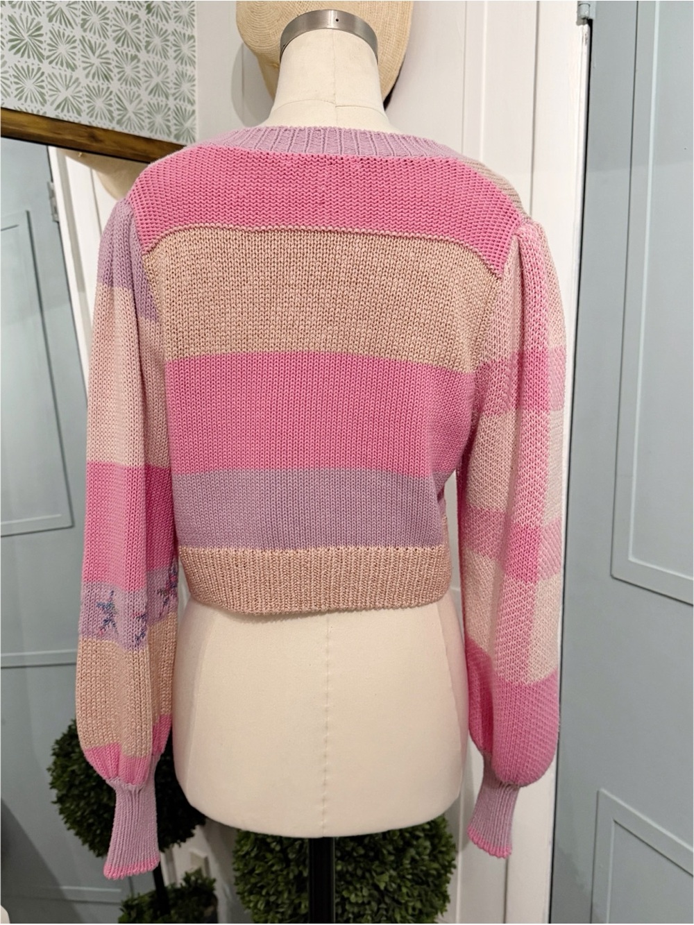 Loveshackfancy Bedford Crop Cardigan Sweater XS - Picture 9 of 10